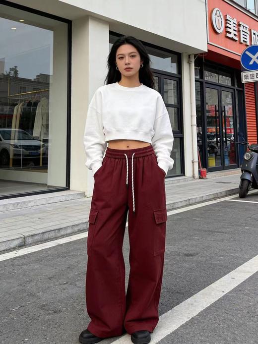 418良粉节|2026 活动爆款 品牌促【自营】衣周期 6310（100%棉）两穿～松紧腰休闲工装裤-喜出 商品图1