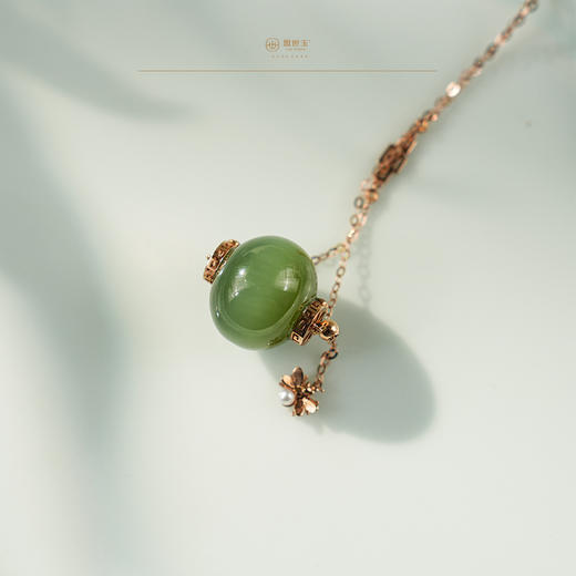 【春娇】金镶猫眼碧玉吊坠 商品图1