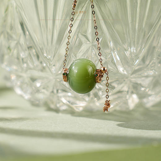 【春娇】金镶猫眼碧玉吊坠 商品图4