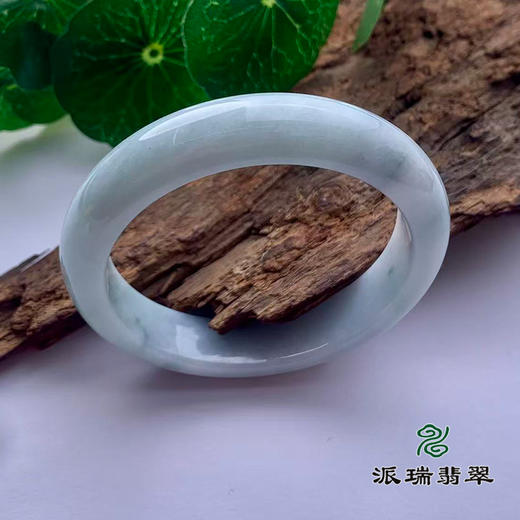 派瑞翡翠 翡翠手镯 糯种 飘花 商品图0