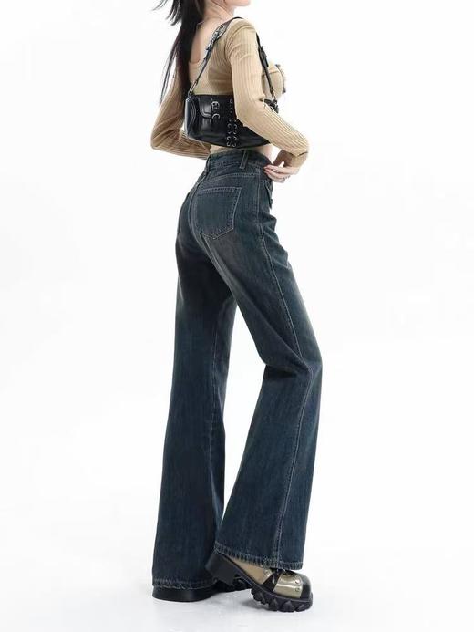 软料牛仔【自营】衣周期 8837薄款口袋窄版直筒牛仔裤-喜出 商品图1