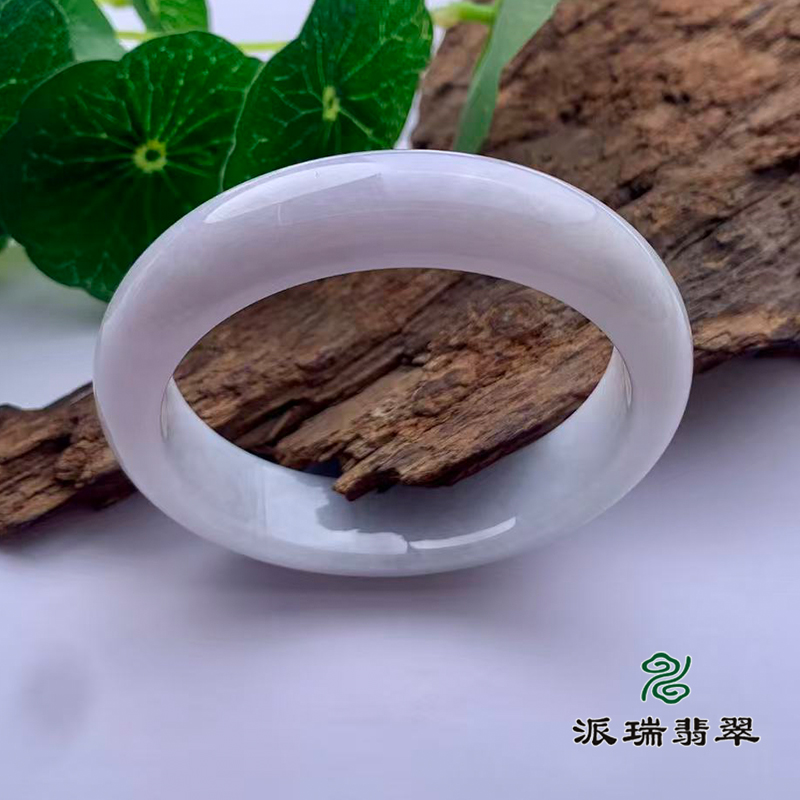 派瑞翡翠 翡翠手镯 糯种 浅紫