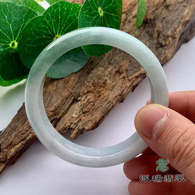 派瑞翡翠 翡翠手镯 糯种 飘花
