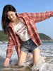 418良粉节|2026 活动爆款 品牌促【自营】衣周期 （两件套）春夏薄款～90%棉7396红格衬衫➕背心套装上衣-喜出 商品缩略图1