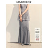 玛克门店发货【商场同款】MAXRIENY精致日常肌理感半身裙2025夏款h型散摆长裙(货号:MC86SK036) 商品缩略图0