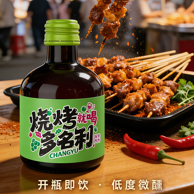 【于适代言】张裕烧烤多名利甜葡萄酒258ml