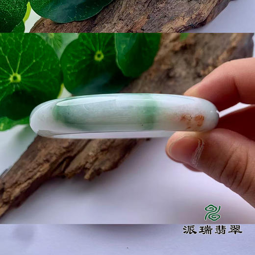 派瑞翡翠 翡翠手镯 糯种 飘花 商品图2