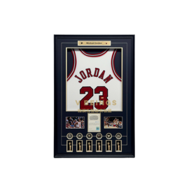 收藏系列 乔丹 公牛队白色23号 NIKE球员版 亲笔签名球衣