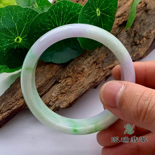 派瑞翡翠 翡翠手镯 糯种 飘花 商品图3