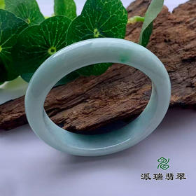 派瑞翡翠 翡翠手镯 糯种 绿色
