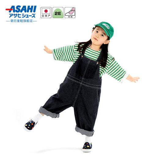 asahi朝日 26SS新品 童鞋日本制儿童一脚蹬帆布鞋 商品图4