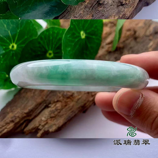 派瑞翡翠 翡翠手镯 糯种 飘花 商品图2
