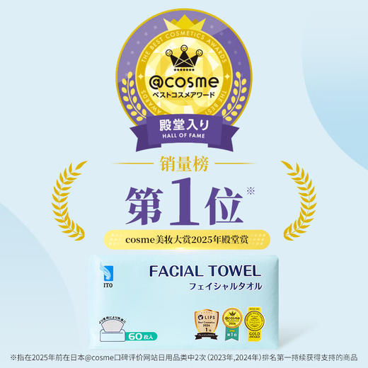 ITO（艾特柔）抽取式洗脸巾60抽 商品图1