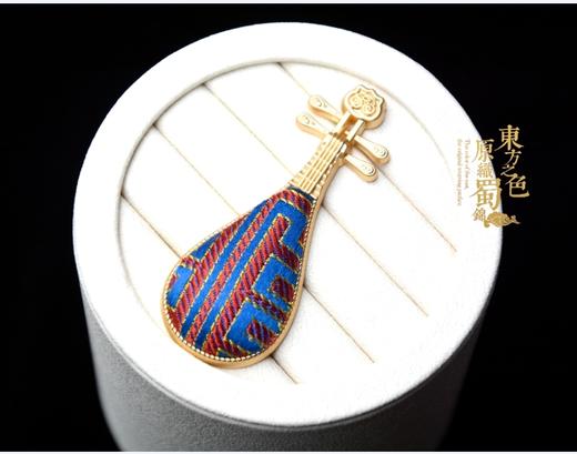 文创蜀锦时尚琵琶胸针 商品图2