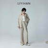 LIYIHAN 2026夏新款亚麻衬衫女通勤宽松卡其色条纹上衣设计感小众 商品缩略图2