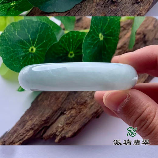 派瑞翡翠 翡翠手镯 糯种 飘花 商品图2