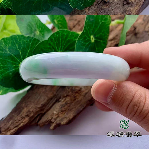 派瑞翡翠 翡翠手镯 糯种 飘花 商品图2