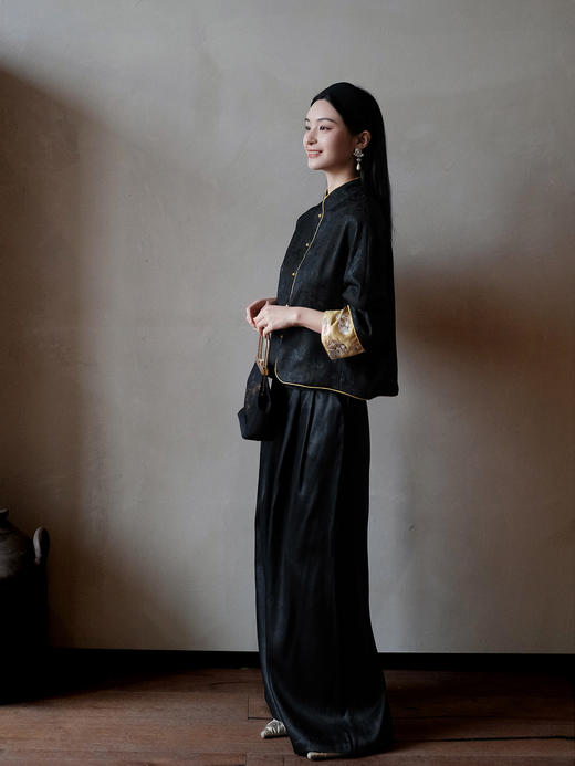 盛唐牡丹盛奢系列 | 真丝罗底香云纱手绣外套 商品图5