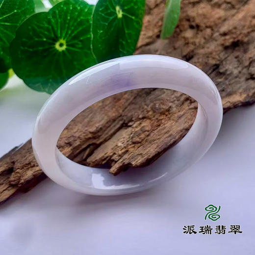 派瑞翡翠 翡翠手镯 糯种 紫色 商品图0