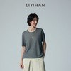 LIYIHAN 2026夏季新款亚麻短袖T恤女白色宽松小众设计感针织上衣 商品缩略图2