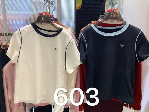 女装26春夏新品圆领小字母短袖2280-603 商品图0