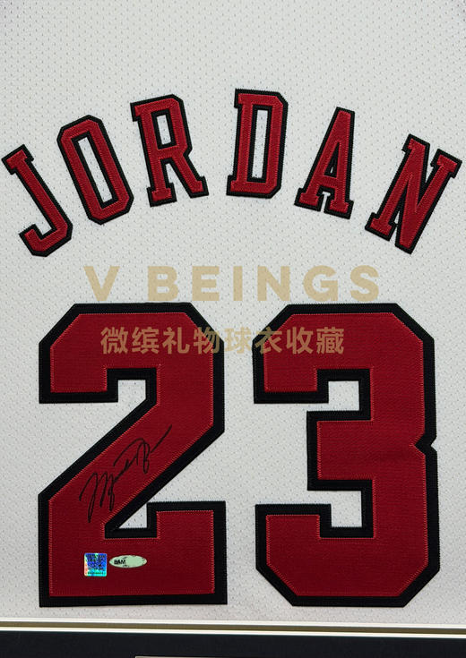 收藏系列 乔丹 公牛队白色23号 MN球员版 亲笔签名球衣 商品图2