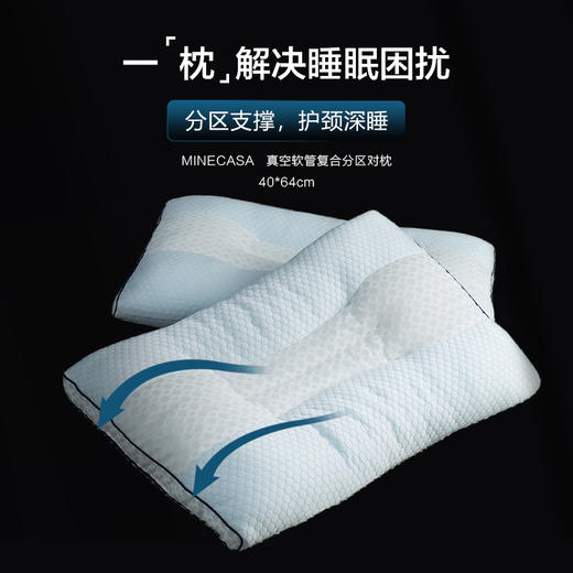 【4月】寐MINE 真空软管复合分区对枕（一对）【7F童床】[广百北京路店] 商品图1