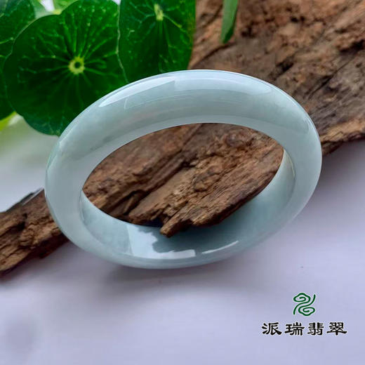 派瑞翡翠 翡翠手镯 糯种 飘花 商品图0