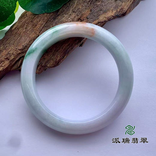派瑞翡翠 翡翠手镯 糯种 飘花 商品图1