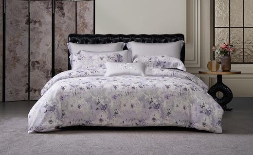 【4月】寐MINE 天丝印花大床笠四件套：雪莲【7F童床】[广百北京路店] 商品图2