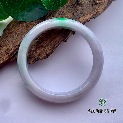 派瑞翡翠 翡翠手镯 糯种 飘花 商品图1