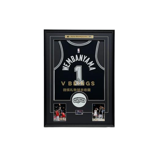 收藏系列 文班亚马 马刺队黑色 球迷版 亲笔签名球衣 商品图0