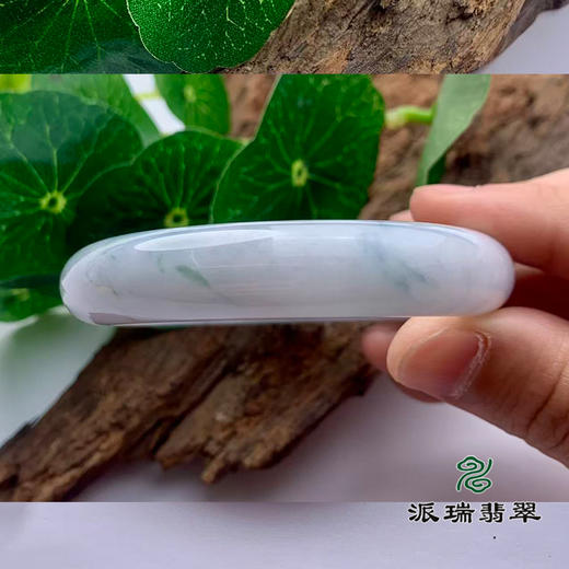 派瑞翡翠 翡翠手镯 糯种 飘花 商品图2