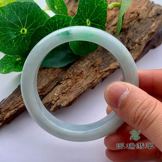 派瑞翡翠 翡翠手镯 糯种 飘花 商品图3