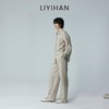 LIYIHAN 2026夏新款亚麻衬衫女通勤宽松卡其色条纹上衣设计感小众 商品缩略图1