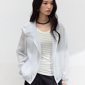 2026 新款 春夏天丝亚麻连帽开衫女 莱赛尔休闲拉链百搭外套ZXFX2026