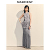 玛克门店发货【商场同款】MAXRIENY精致日常肌理感半身裙2025夏款h型散摆长裙(货号:MC86SK036) 商品缩略图1