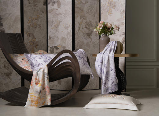 【4月】寐MINE 天丝印花大床笠四件套：雪莲【7F童床】[广百北京路店] 商品图0