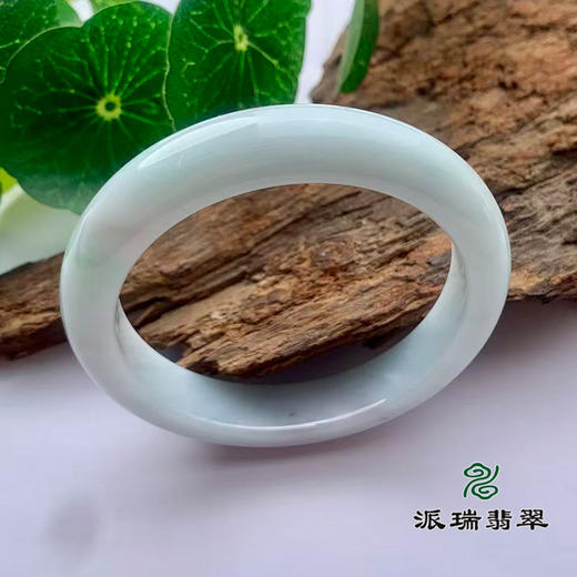 派瑞翡翠 翡翠手镯 糯种 飘花 商品图0