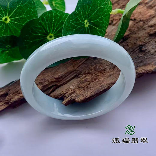 派瑞翡翠 翡翠手镯 糯种 飘花 商品图0