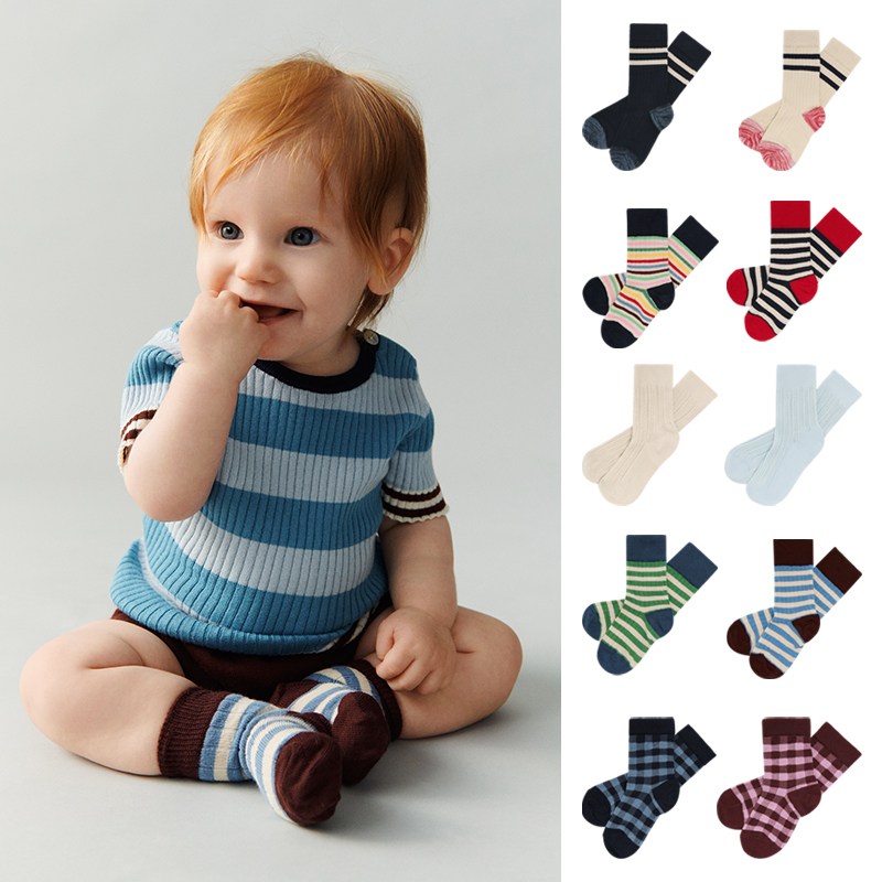 FUB 26SS新品 春夏有机绵经典网球袜条纹袜