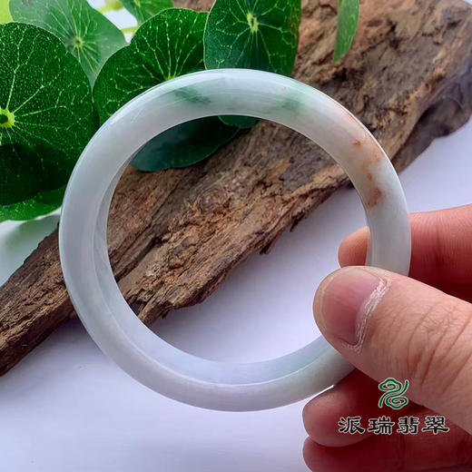 派瑞翡翠 翡翠手镯 糯种 飘花 商品图3