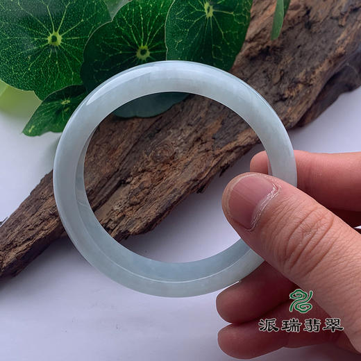 派瑞翡翠 翡翠手镯 糯种 飘花 商品图3