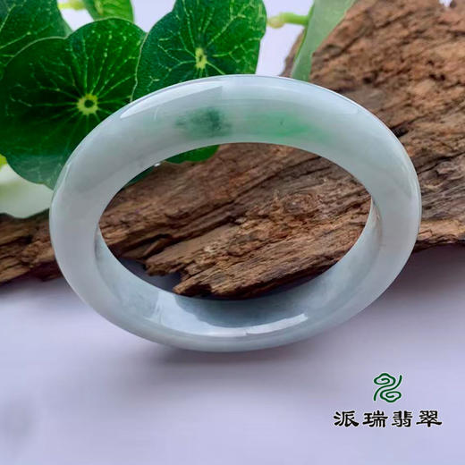 派瑞翡翠 翡翠手镯 糯种 飘花 商品图0