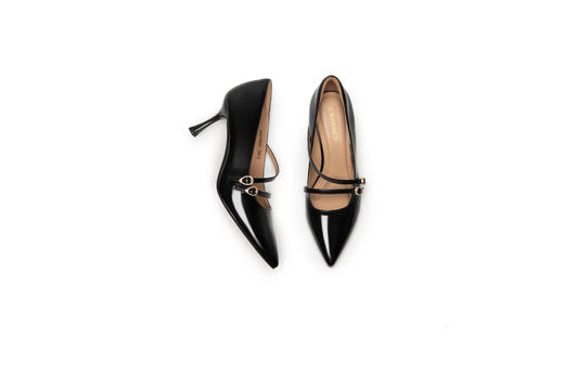 千百度绑带单鞋女鞋时尚百搭显瘦高跟时装单鞋A25157742 商品图2