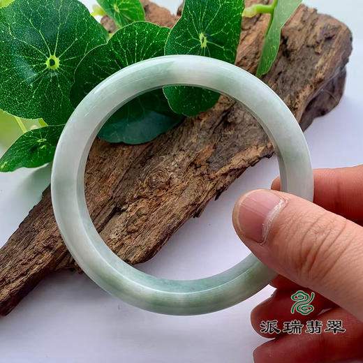 派瑞翡翠 翡翠手镯 糯种 飘花 商品图3