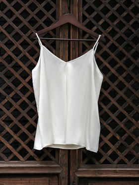 盛唐牡丹 | 真丝素缎吊带背心