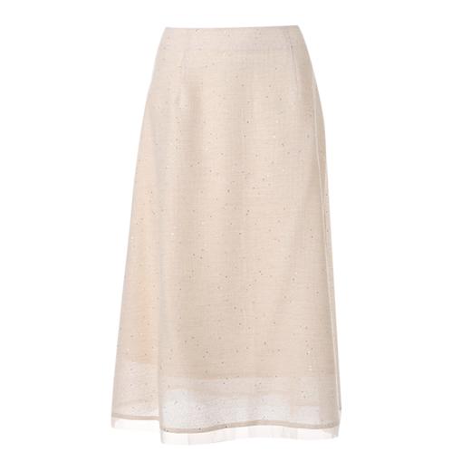 EITIE爱特爱小香风亮片优雅百搭显瘦通勤A字半身裙2026夏季新款B2606214 商品图5