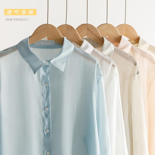 2026 新款 兰精天丝衬衫女 春夏冰凉感防晒开衫轻薄莱赛尔外套ZXFX2026 商品图3