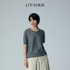 LIYIHAN 2026夏季新款亚麻短袖T恤女白色宽松小众设计感针织上衣 商品缩略图3